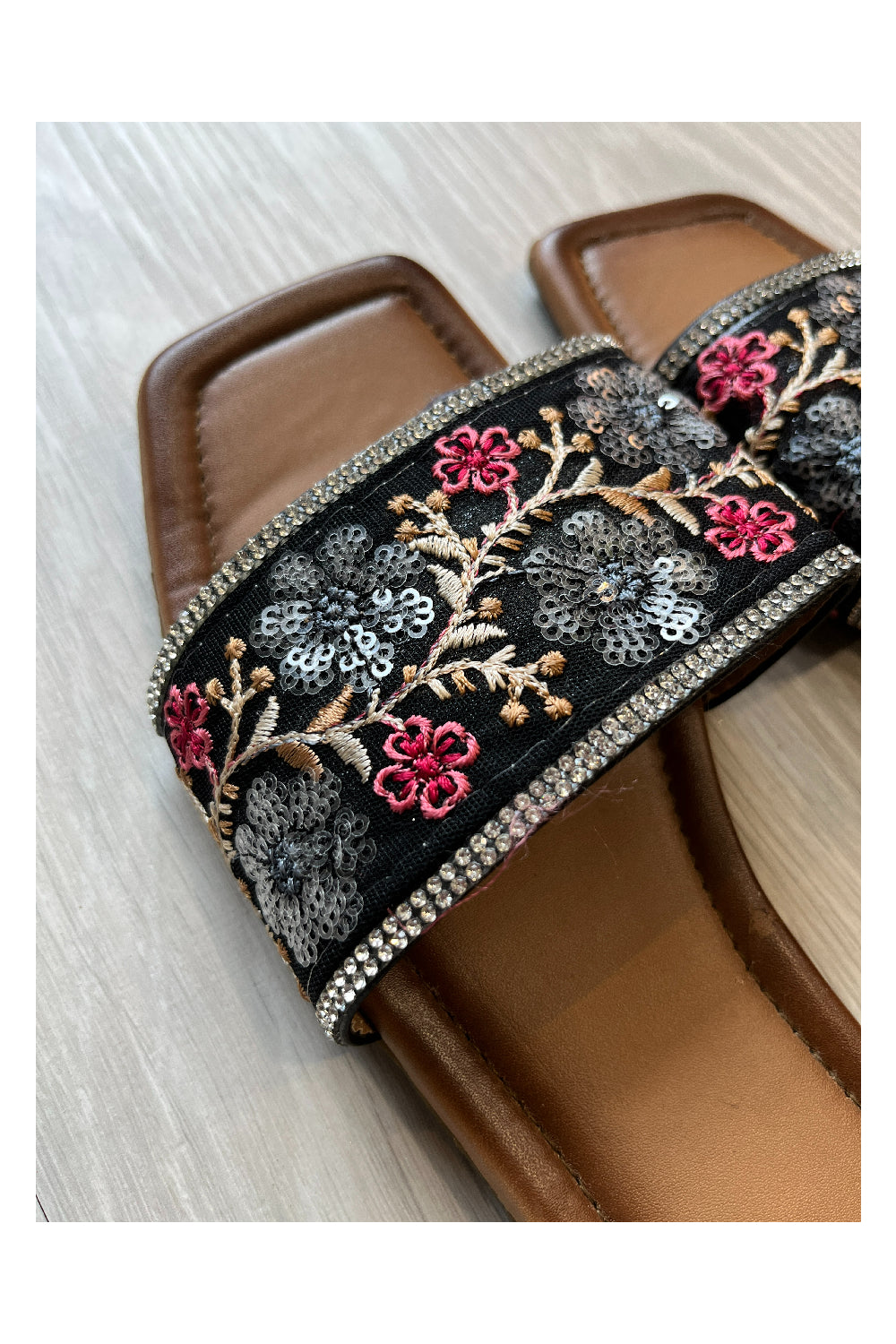 Southloom Jaipur Handmade Embroidered Flat Sandals