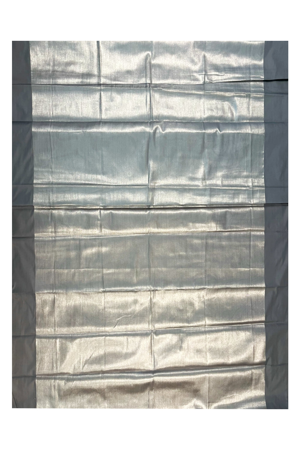 Southloom Special Semi Silk Saree with Silver Body and Grey Border