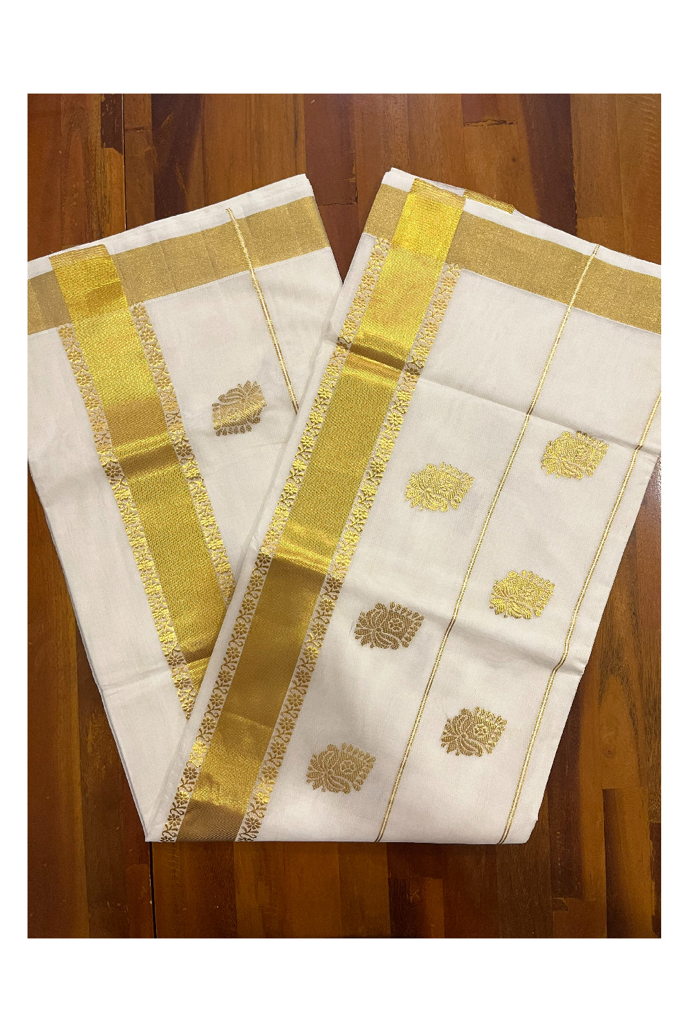 Southloom Premium Handloom Cotton Kerala Kasavu Saree with Heavy Woven Works (Onam Saree 2023)