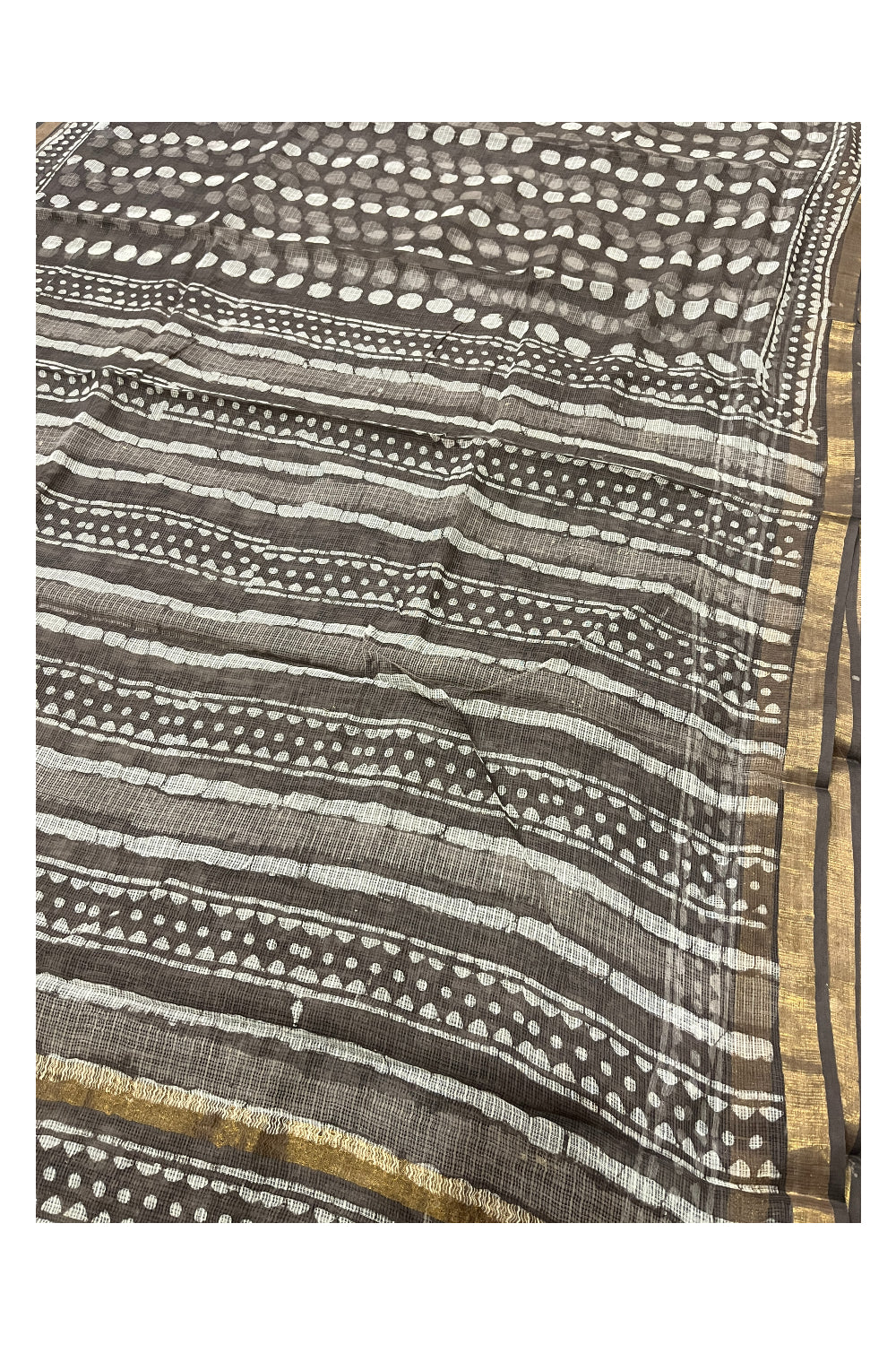 Southloom Net Kota Brown Designer Printed Saree