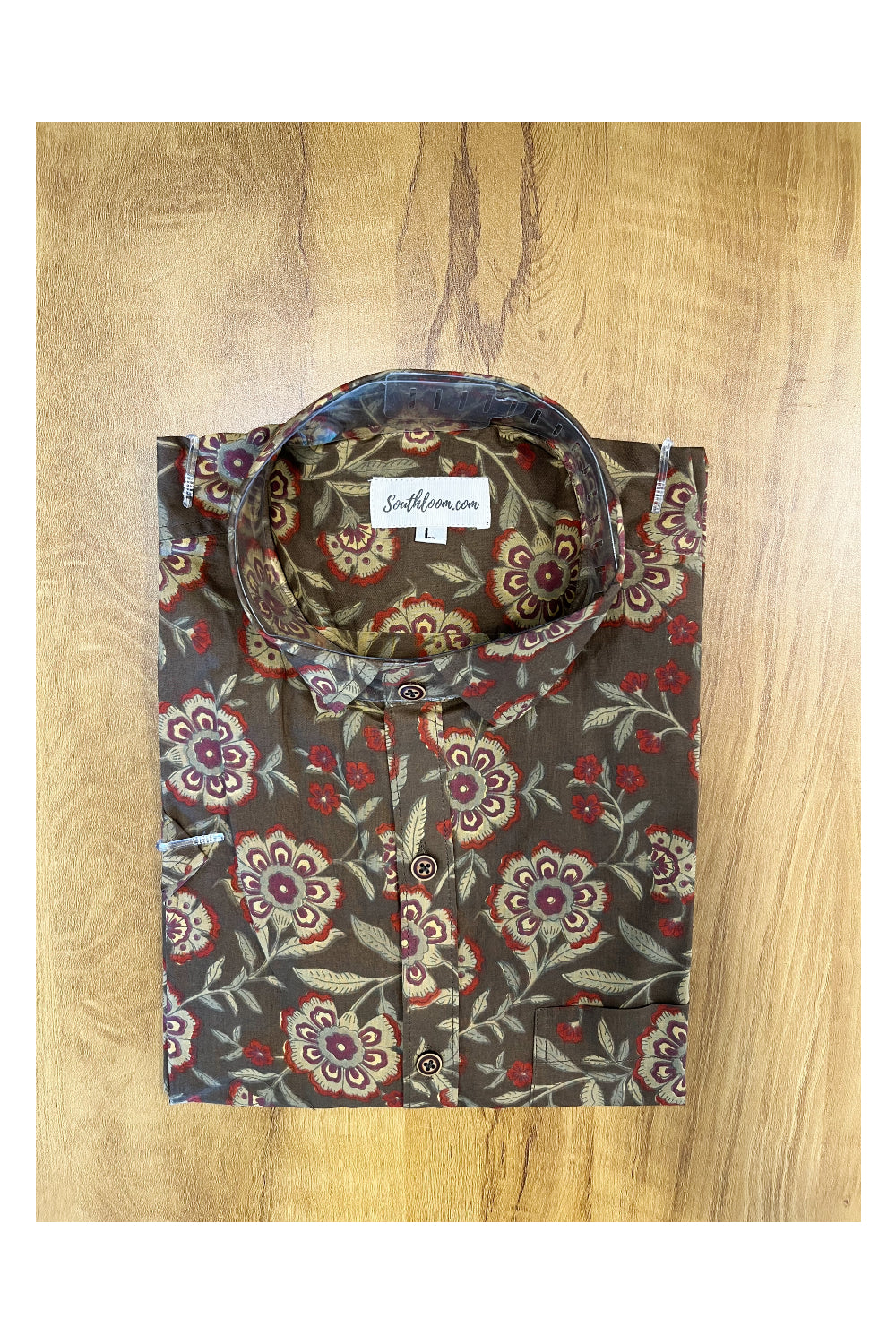 Southloom Jaipur Cotton Hand Block Printed Shirt (Half Sleeves)