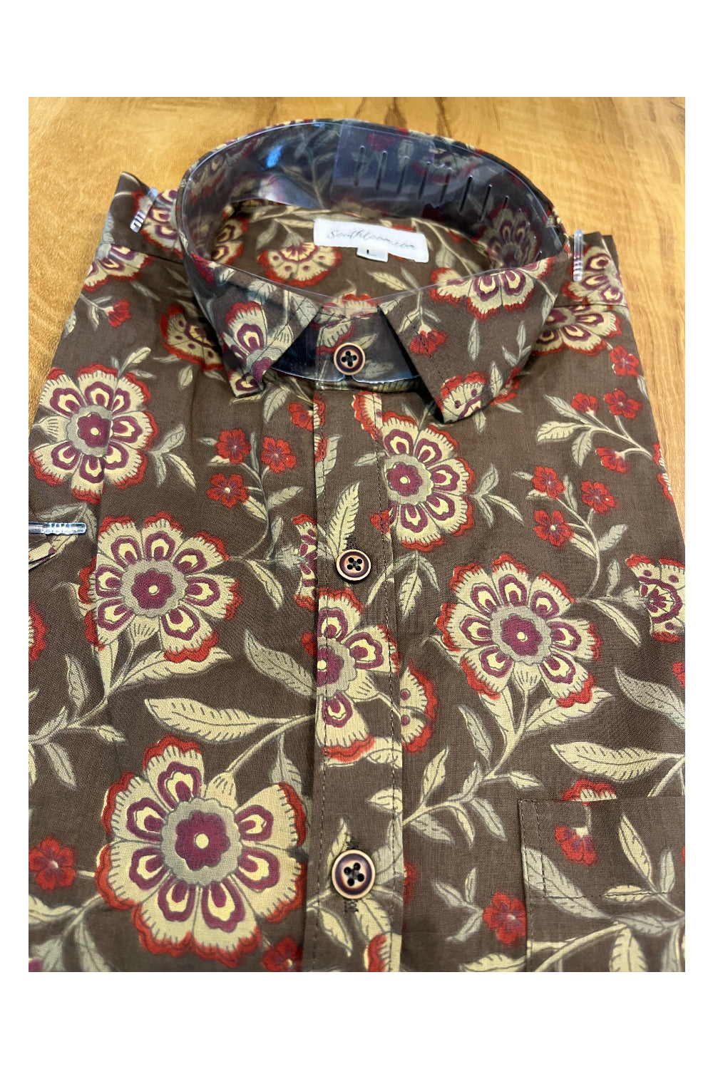 Southloom Jaipur Cotton Hand Block Printed Shirt (Half Sleeves)