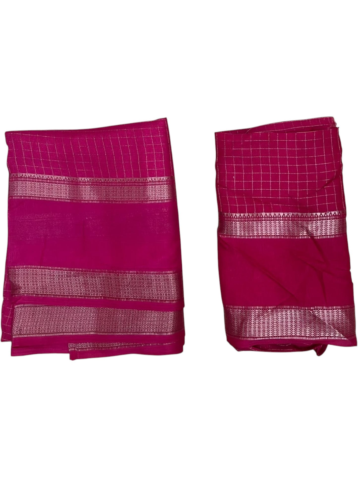 Kerala Southloom Semi UnStitched Dhavani Set with Pavada and Blouse  Piece In Rani Pink SL585