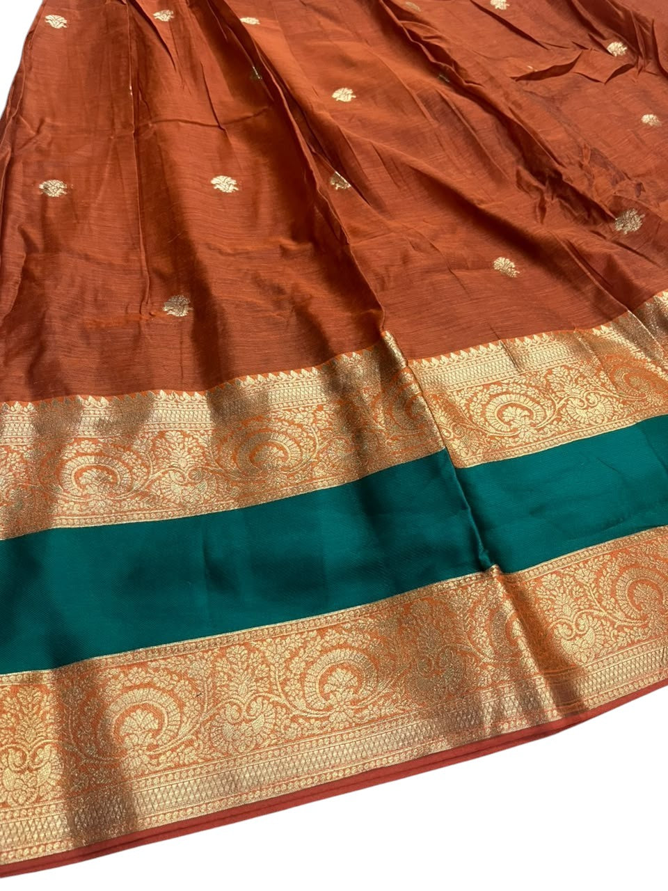 Kerala Southloom Semi UnStitched Kanchi Cotton Dhavani Set with Pavada and Blouse Piece SL585