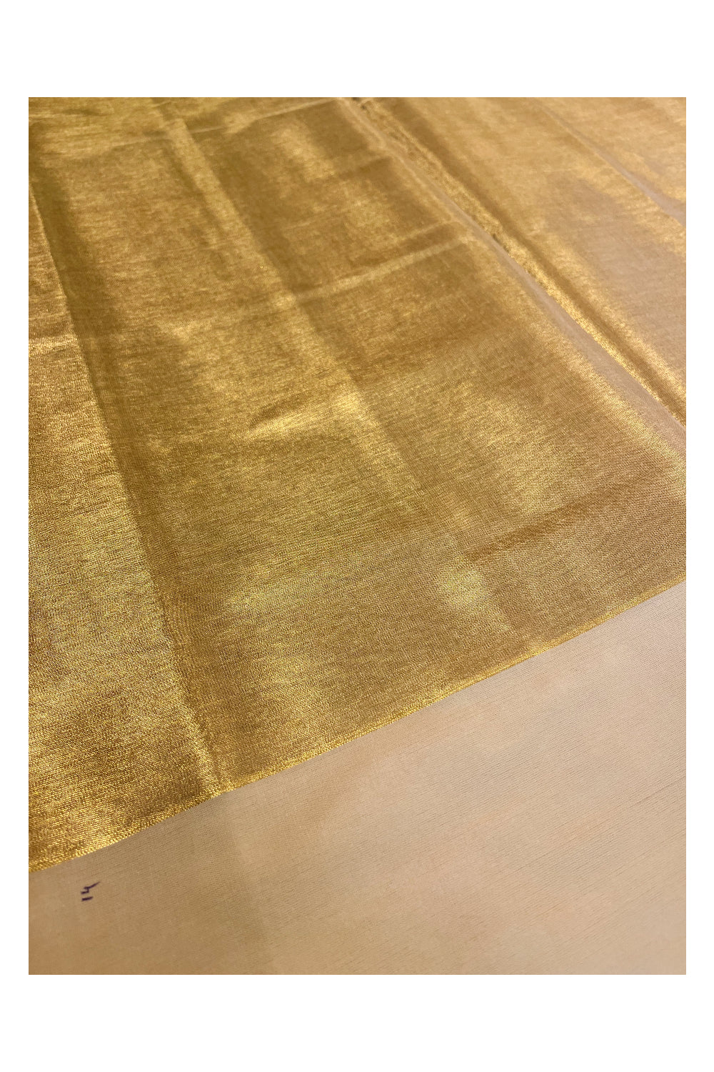 Southloom Special Semi Silk Saree with Golden Body and Cream Border