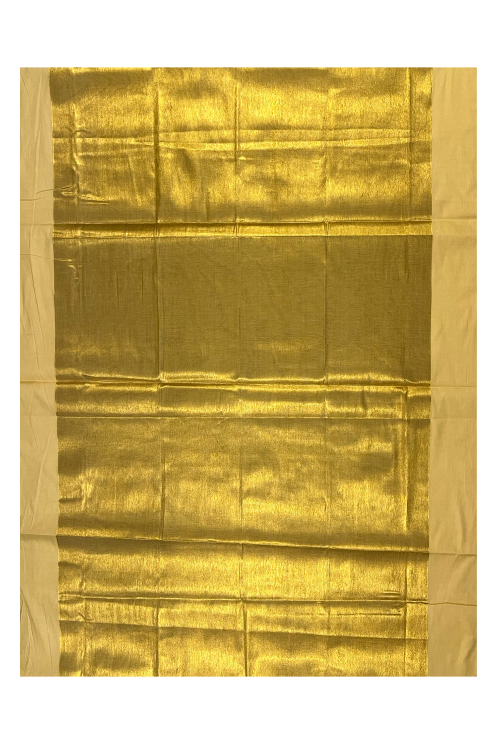 Southloom Special Semi Silk Saree with Golden Body and Cream Border