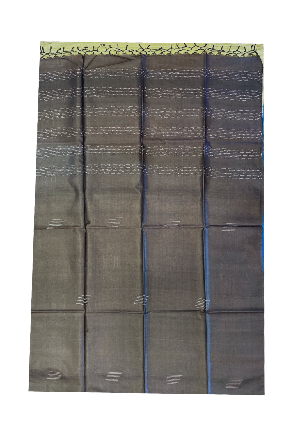 Southloom Pure Tussar Saree with Plain Body and Blouse Piece in Brownish Shade