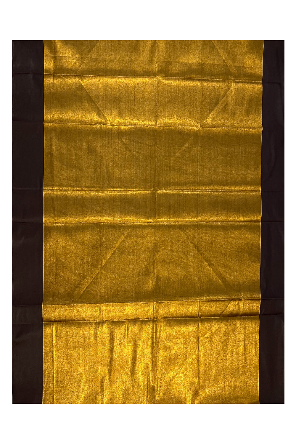 Southloom Special Semi Silk Saree with Golden Body and Brown Border