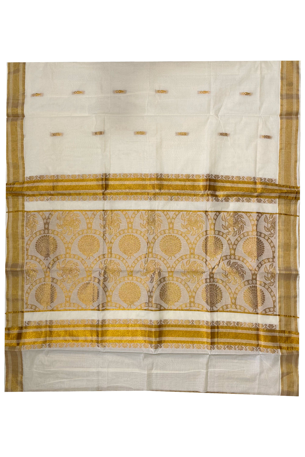 Kerala Cotton Kasavu Heavy Woven Work Saree (Onam Saree 2023)