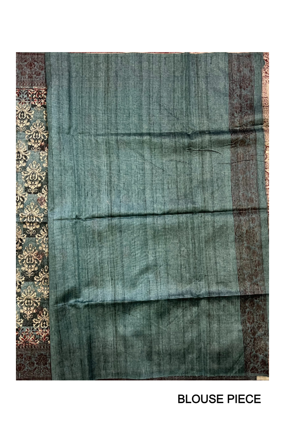 Southloom Semi Tussar Blue Floral Woven Designer Saree