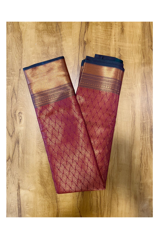 Southloom Premium Semi Silk Zari Work Brocade Saree in Bridal Red with Matching Pallu