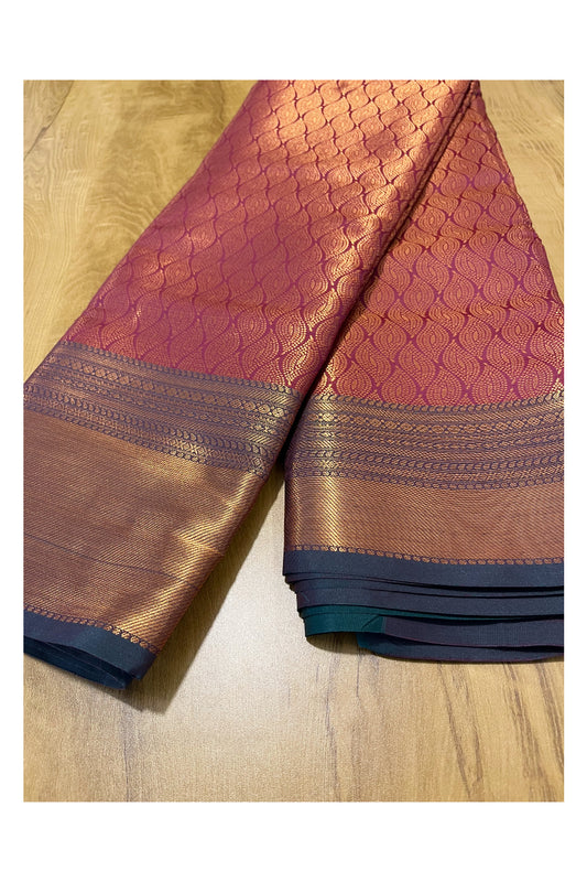 Southloom Premium Semi Silk Zari Work Brocade Saree in Bridal Red with Matching Pallu (Kanchipuram Pattu Saree)