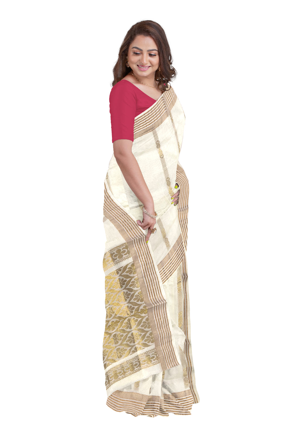 Trendy Kerala Kasavu Half Saree - February 23,2024