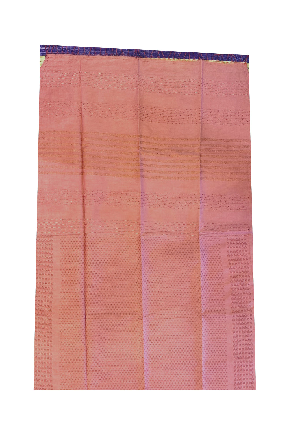 Southloom Pure Tussar Saree with Plain Body and Blouse Piece in Pinkish Shade