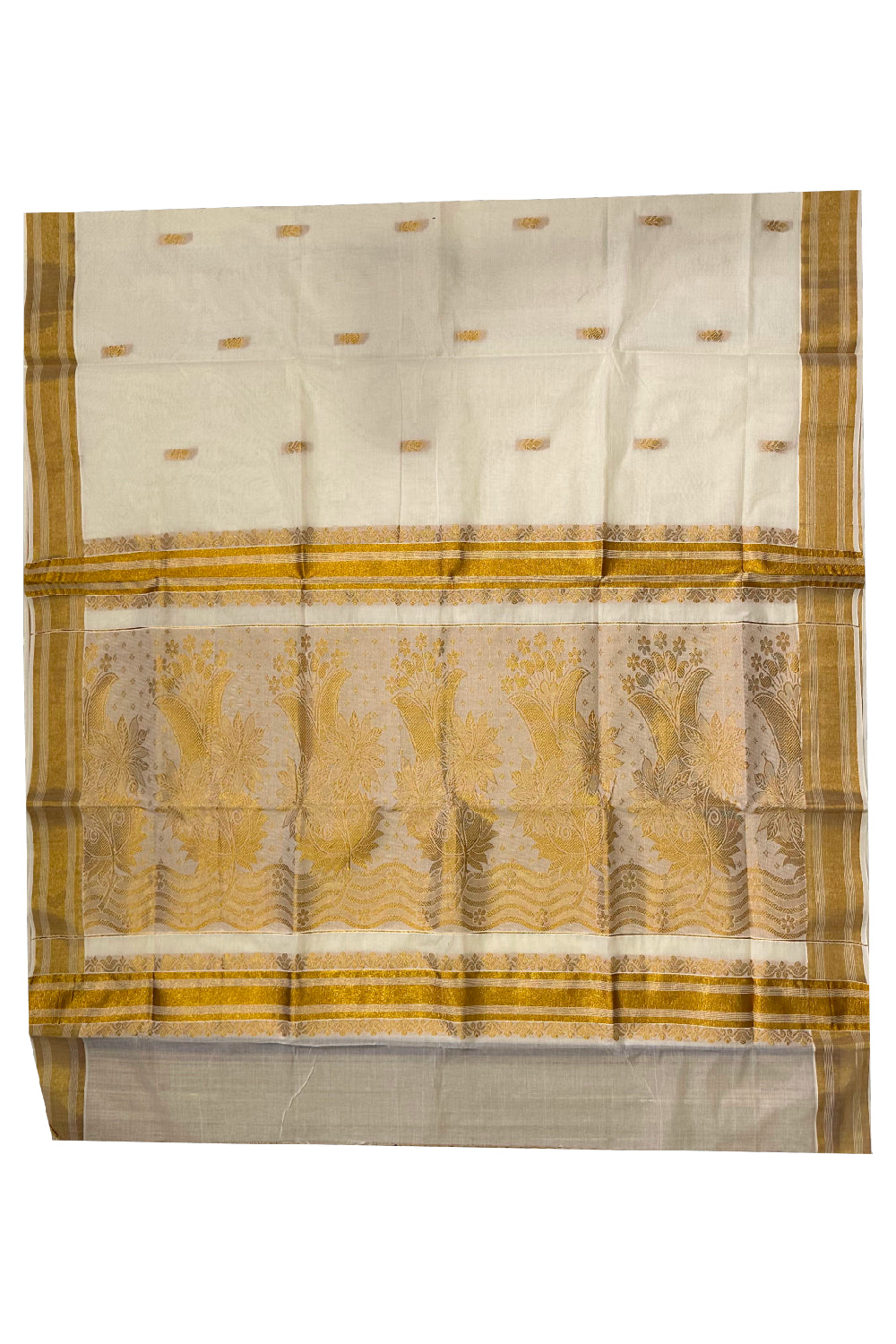 Kerala Cotton Kasavu Heavy Woven Work Saree (Onam Saree 2023)