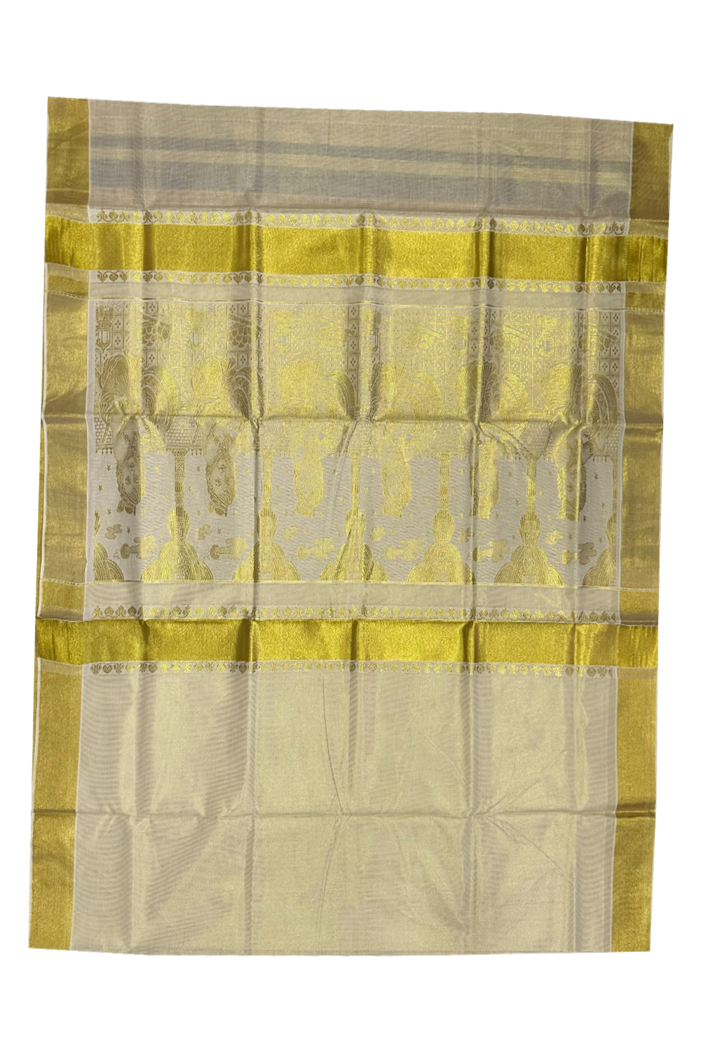 Kerala Pure Cotton Krishna Heavy Woven Work Kasavu Saree (Onam Saree 2023)