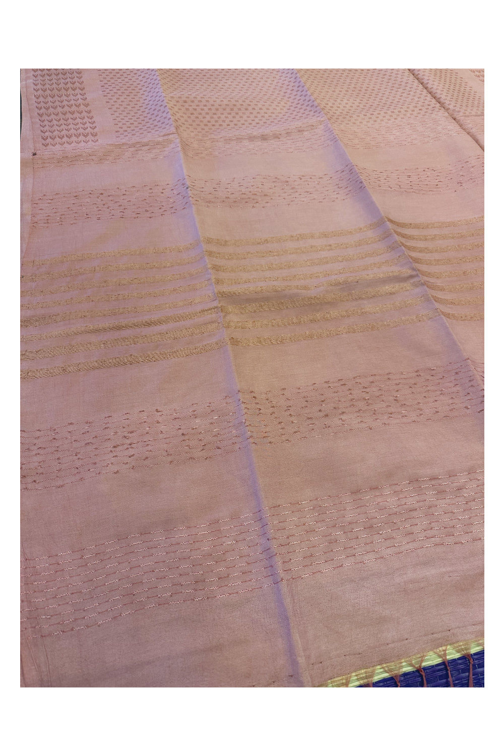 Southloom Pure Tussar Saree with Plain Body and Blouse Piece in Pinkish Shade