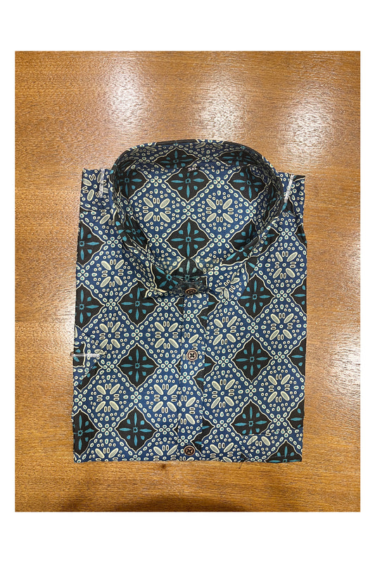 Southloom Jaipur Cotton Multi Colour Hand Block Printed Shirt (Half Sleeves)