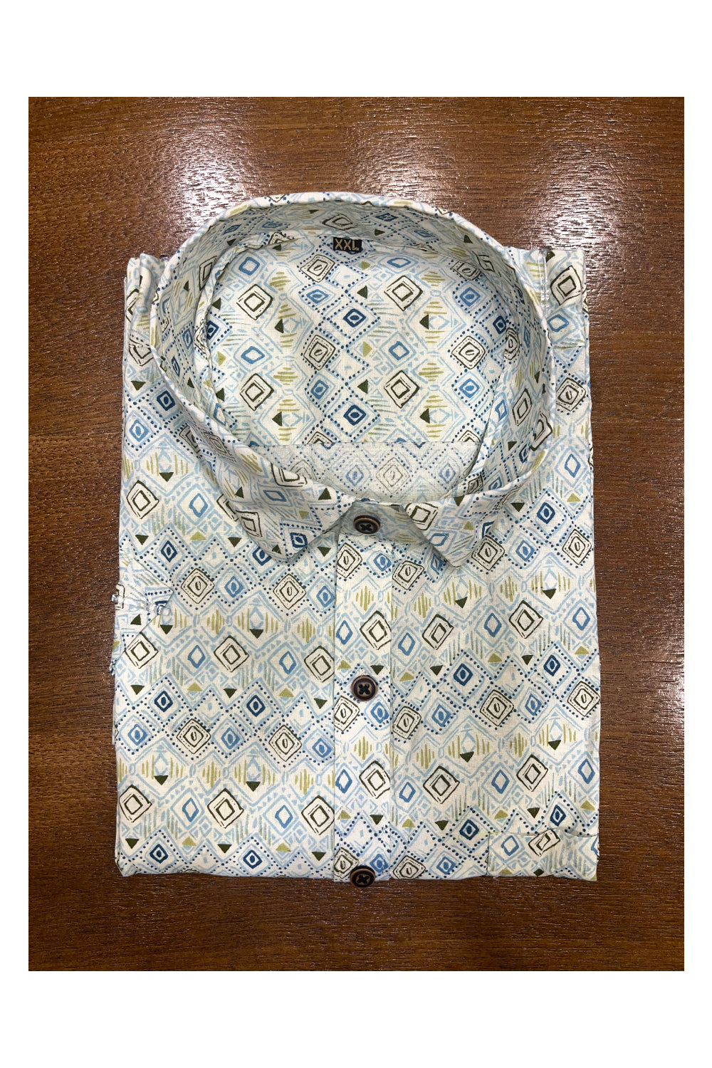 Southloom Jaipur Cotton Hand Block Printed Shirt (Half Sleeves)