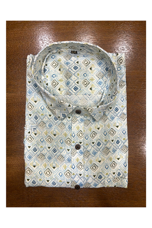 Southloom Jaipur Cotton Hand Block Printed Shirt (Half Sleeves)