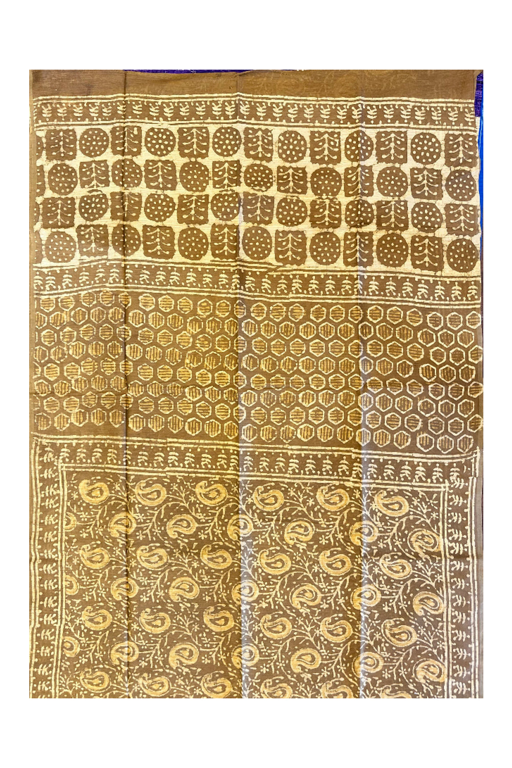 Southloom Cotton Yellow Designer Printed Saree