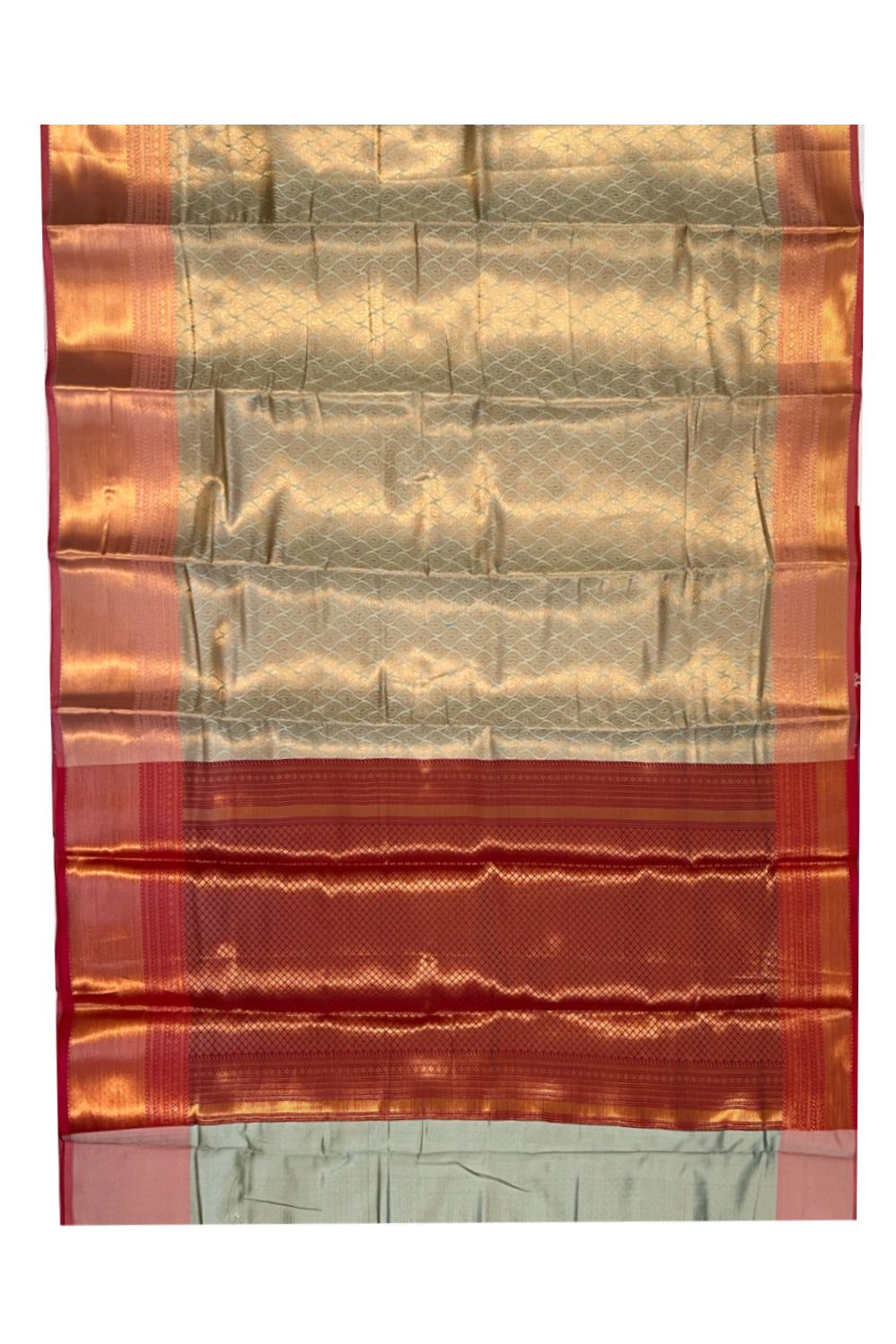 Southloom Premium Semi Silk Zari Work Brocade Saree in Bridal Blue with Matching Pallu (Kanchipuram Pattu Saree)