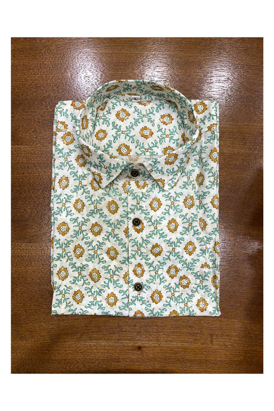 Southloom Jaipur Cotton Hand Block Printed Shirt (Full Sleeves)