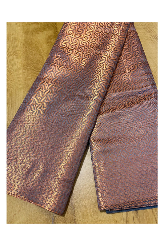 Southloom Premium Semi Silk Zari Work Brocade Saree in Bridal Grey with Matching Pallu