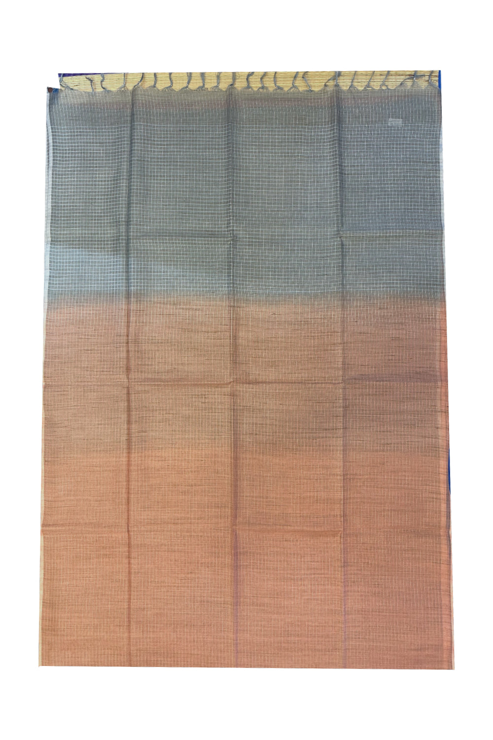 Southloom Tussar Saree with Grey Pallu and Brownish Body