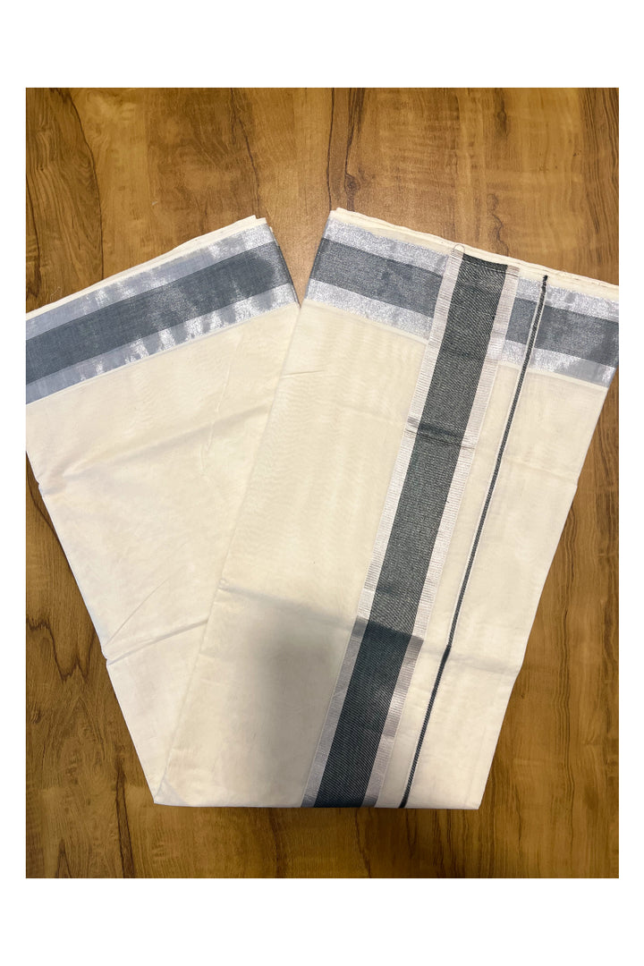 Handloom Bengali Style Kasavu Saree With Red Broad Border