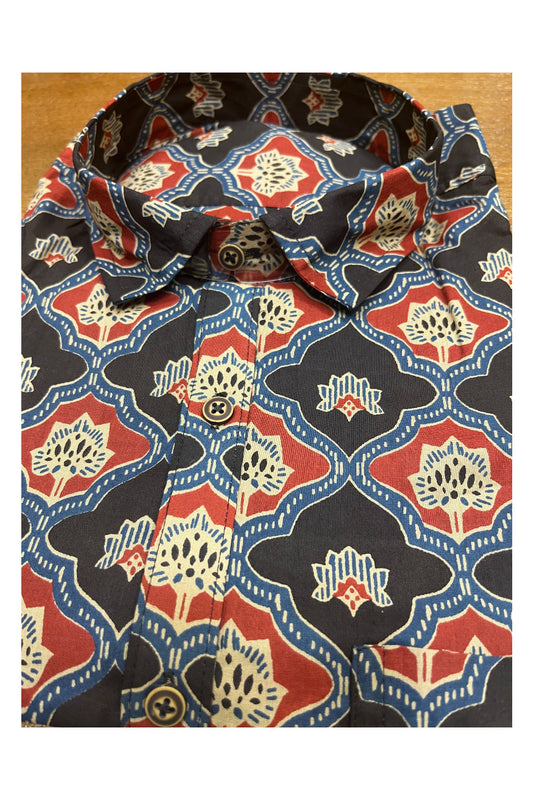 Southloom Jaipur Cotton Hand Block Printed Shirt (Full Sleeves)