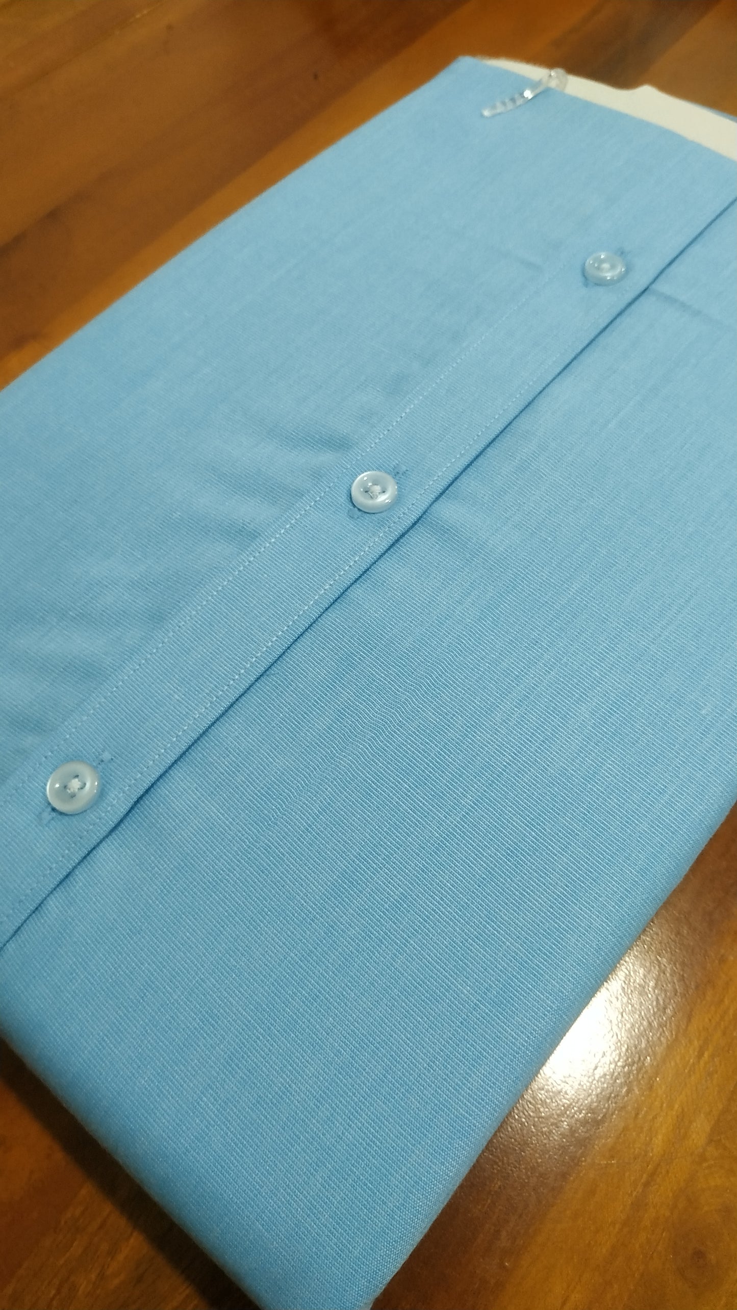 Pure Cotton Light Blue Solid Shirt (44 FS)