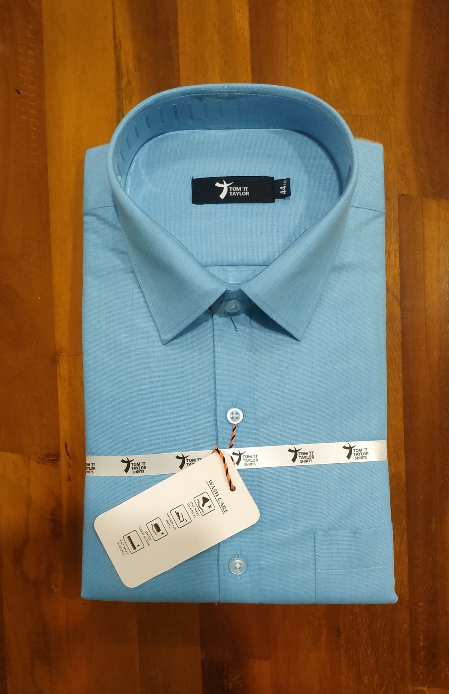 Pure Cotton Light Blue Solid Shirt (44 FS)