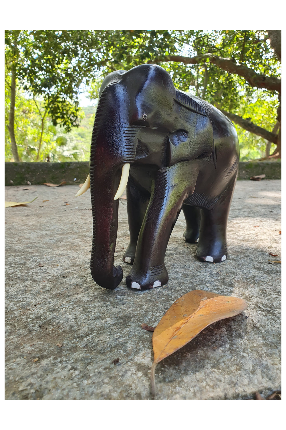 Southloom Handmade Elephant Handicraft (Carved from Mahogany Wood) 8 Inches