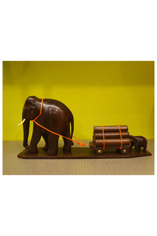 Southloom Handmade Elephant Handicraft (Carved from Rose Wood) 6 Inches