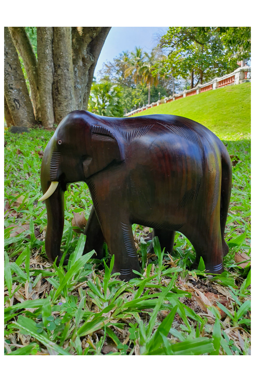 Southloom Handmade Elephant Handicraft (Carved from Rose Wood) 8 Inches