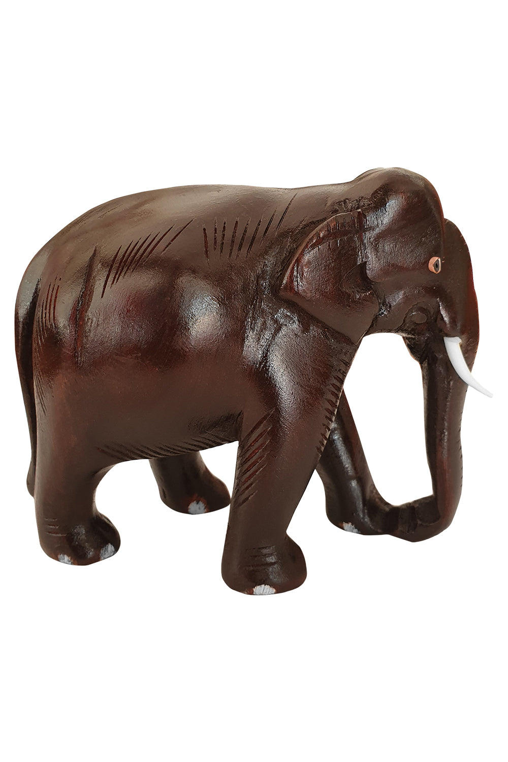 Southloom Handmade Elephant Handicraft (Carved from Mahogany Wood) 5 Inches