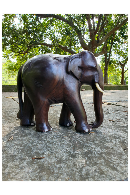 Southloom Handmade Elephant Handicraft (Carved from Rose Wood) 8 Inches