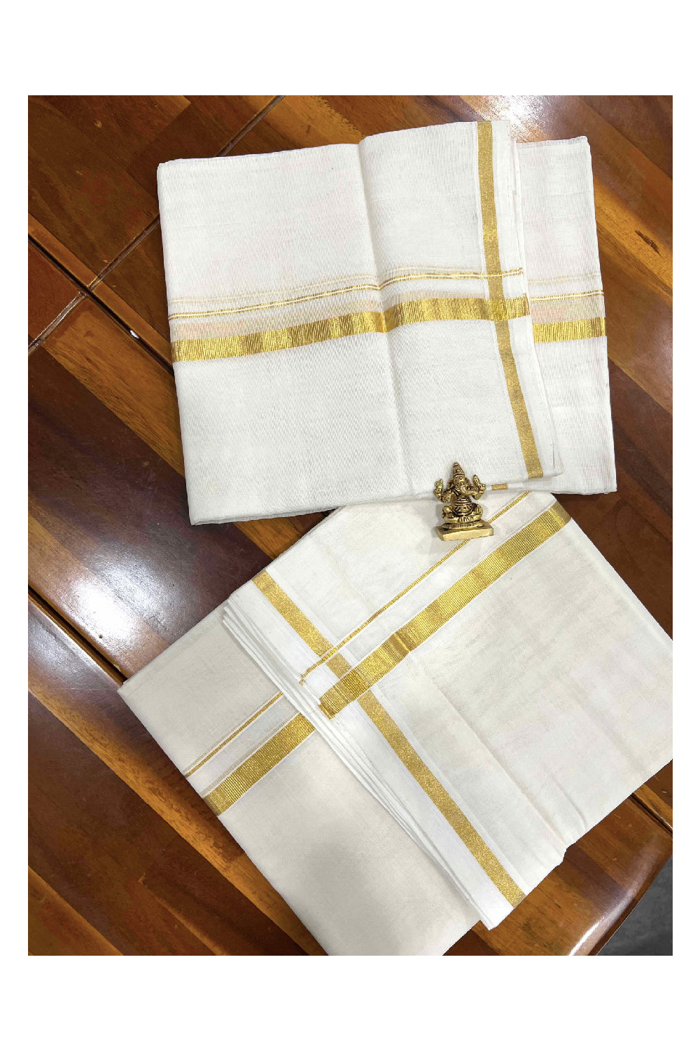 Southloom Temple Set for Men (Premium Handloom Double Mundu and Handloom Angavasthram)