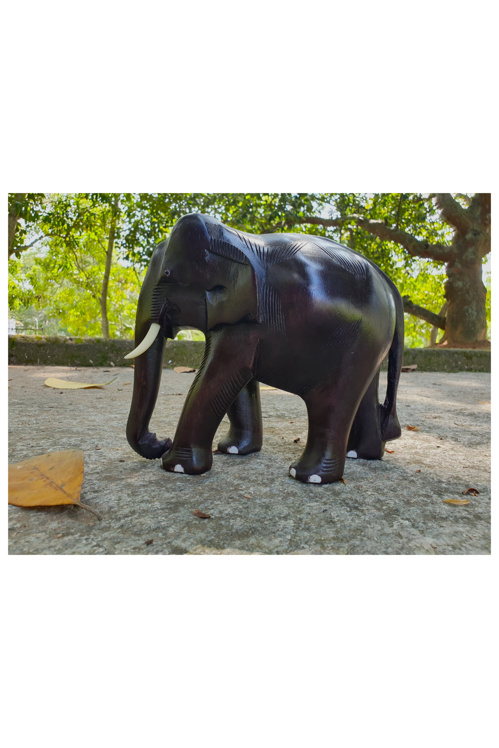 Southloom Handmade Elephant Handicraft (Carved from Mahogany Wood) 8 Inches