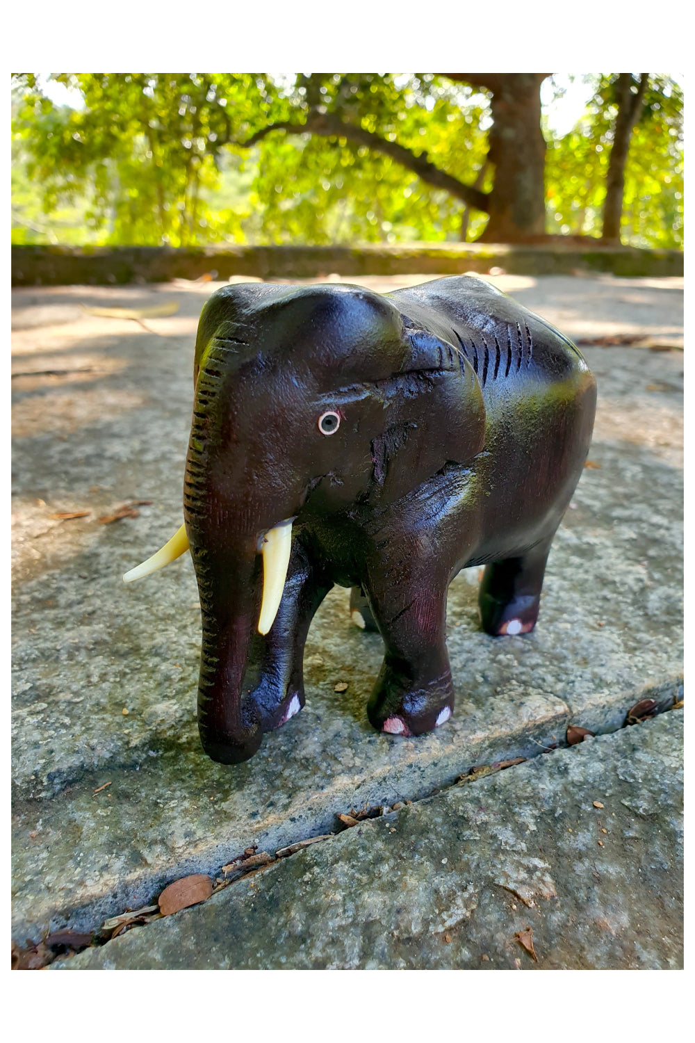 Southloom Handmade Elephant Handicraft (Carved from Mahogany Wood) 4 Inches
