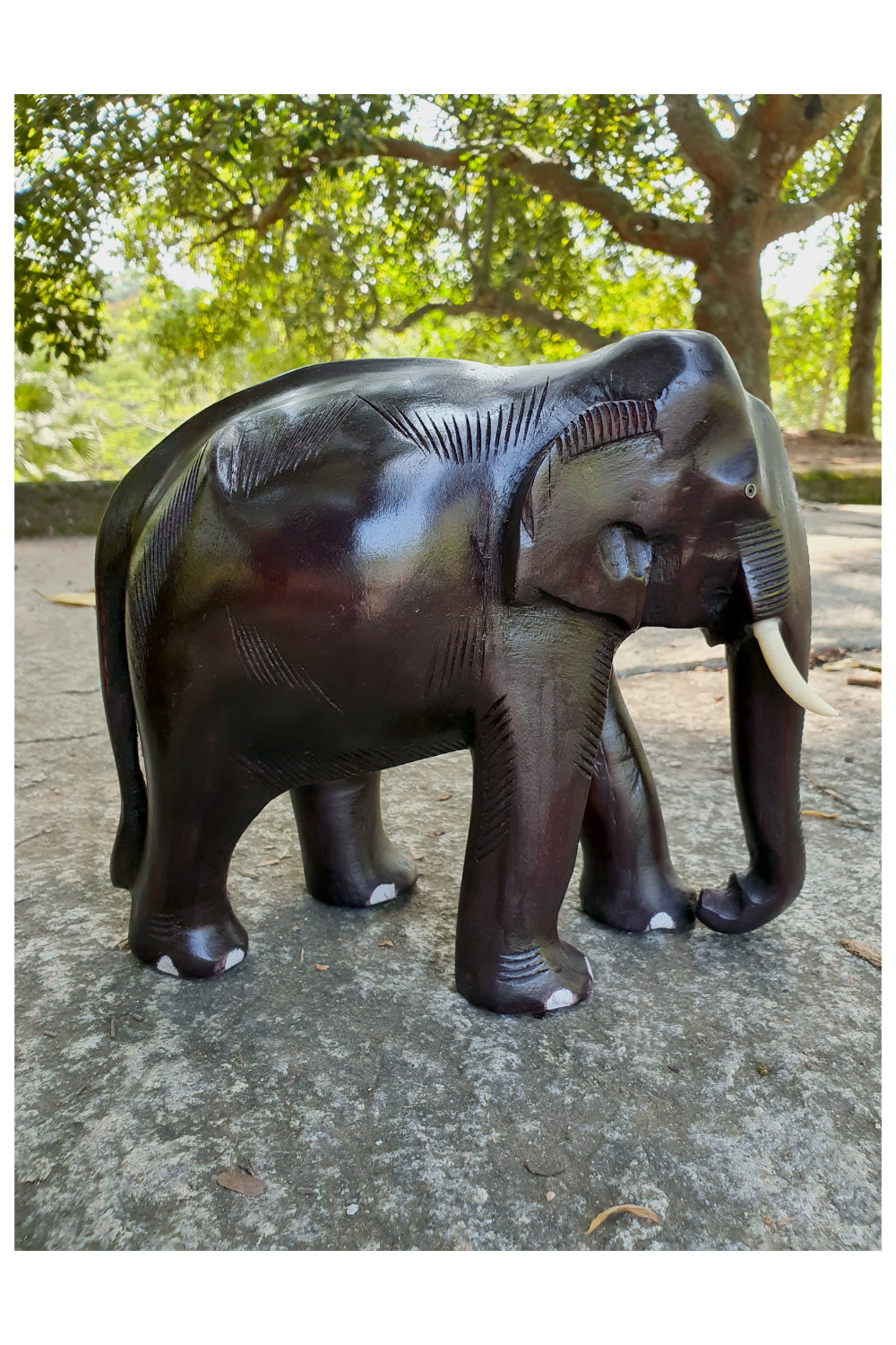 Southloom Handmade Elephant Handicraft (Carved from Mahogany Wood) 6 Inches