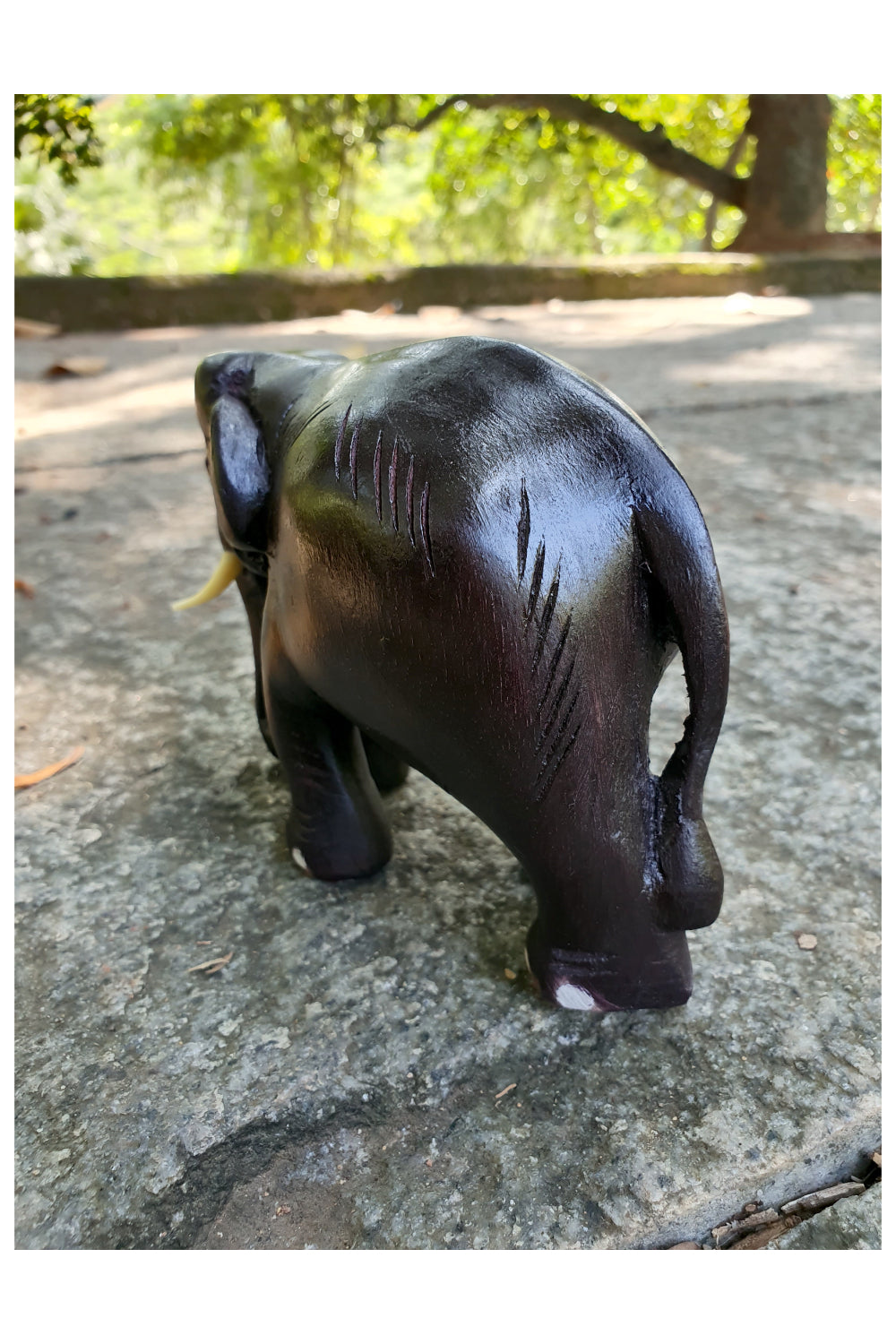 Southloom Handmade Elephant Handicraft (Carved from Mahogany Wood) 4 Inches
