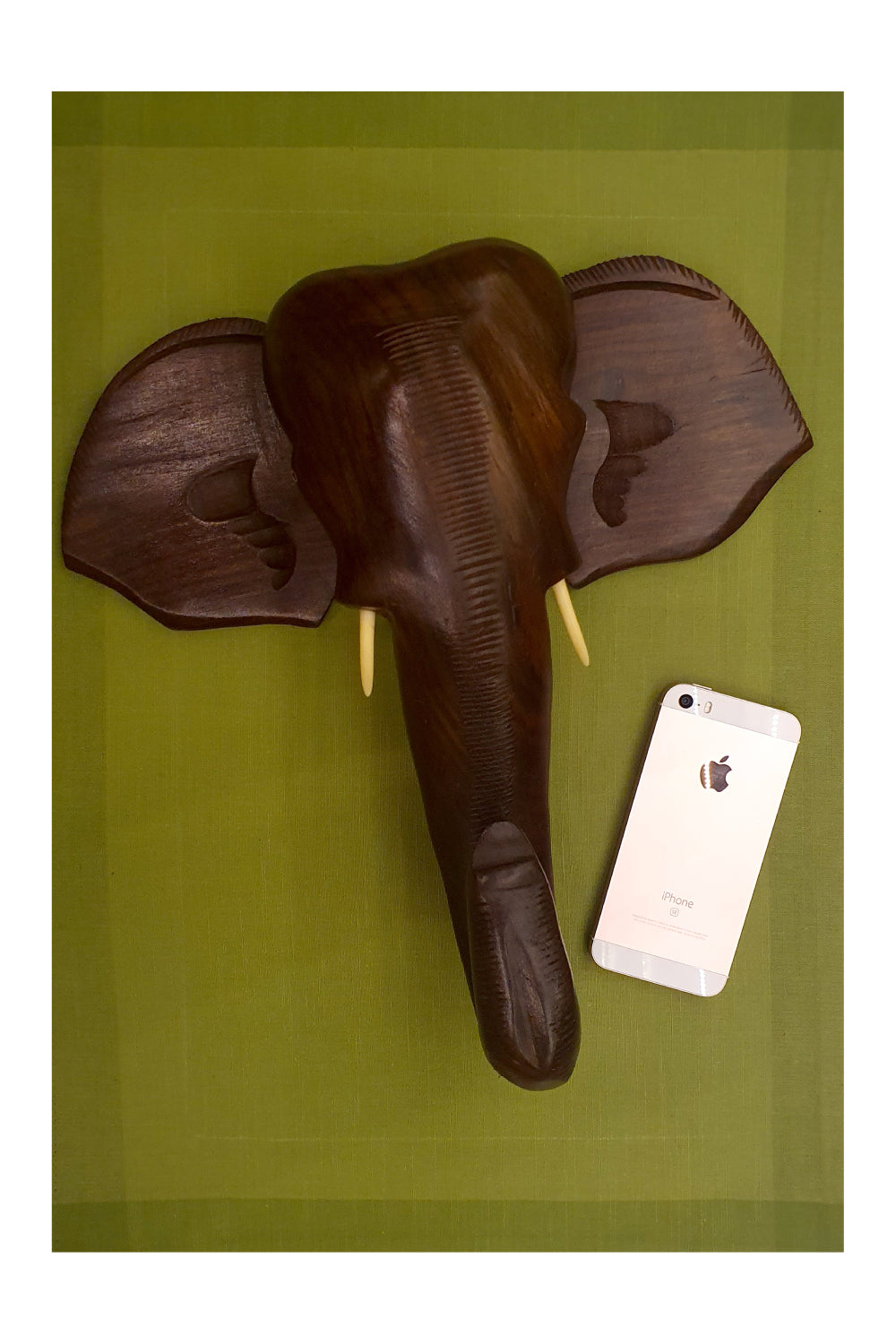 Southloom Handmade Elephant Head Handicraft (Carved from Rose Wood) 12 Inches