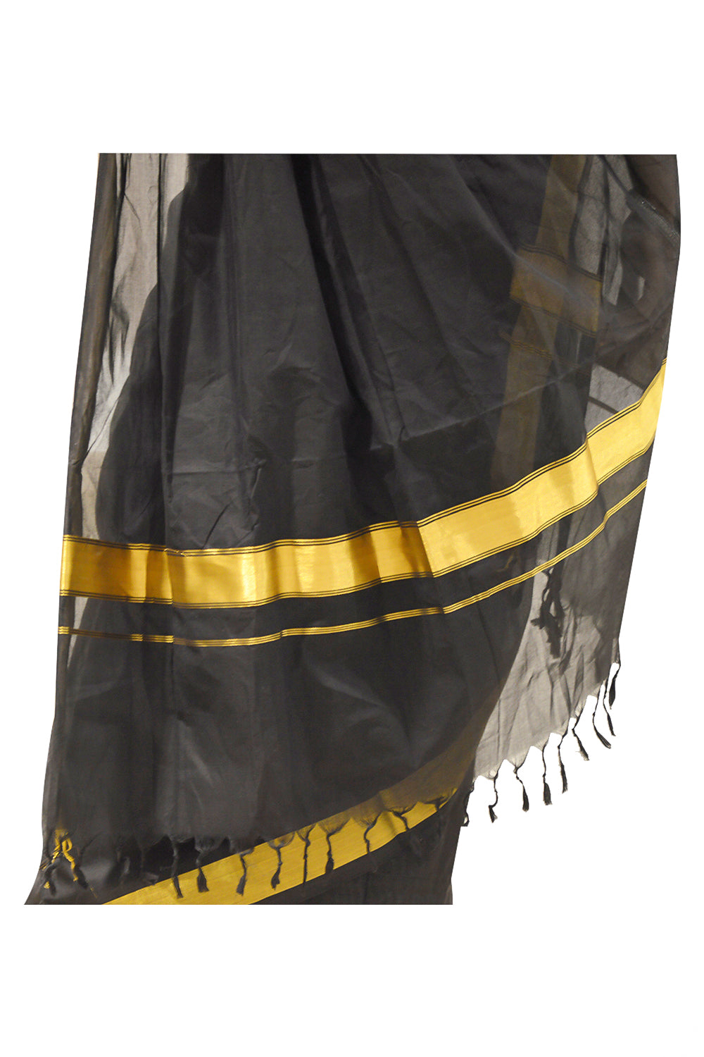 Kerala Traditional Black Colour Kasavu Saree