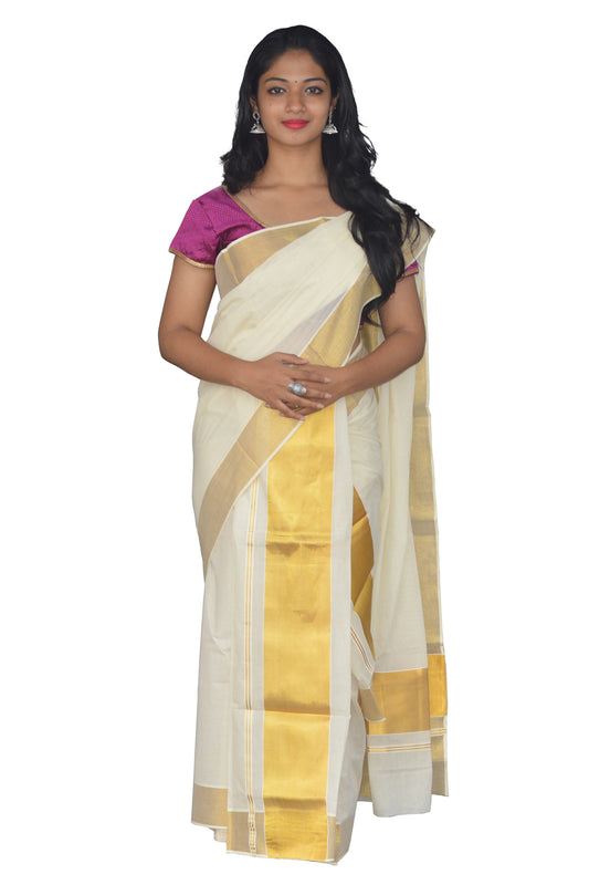 How to wear Settu Mundu - Kerala Sari wearing traditional style - video  Dailymotion