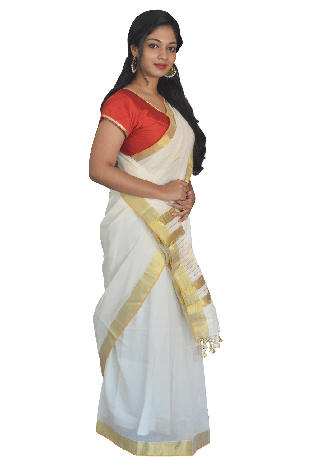 Southloom™ Balaramapuram Unakkupaavu Handloom Kasavu Saree