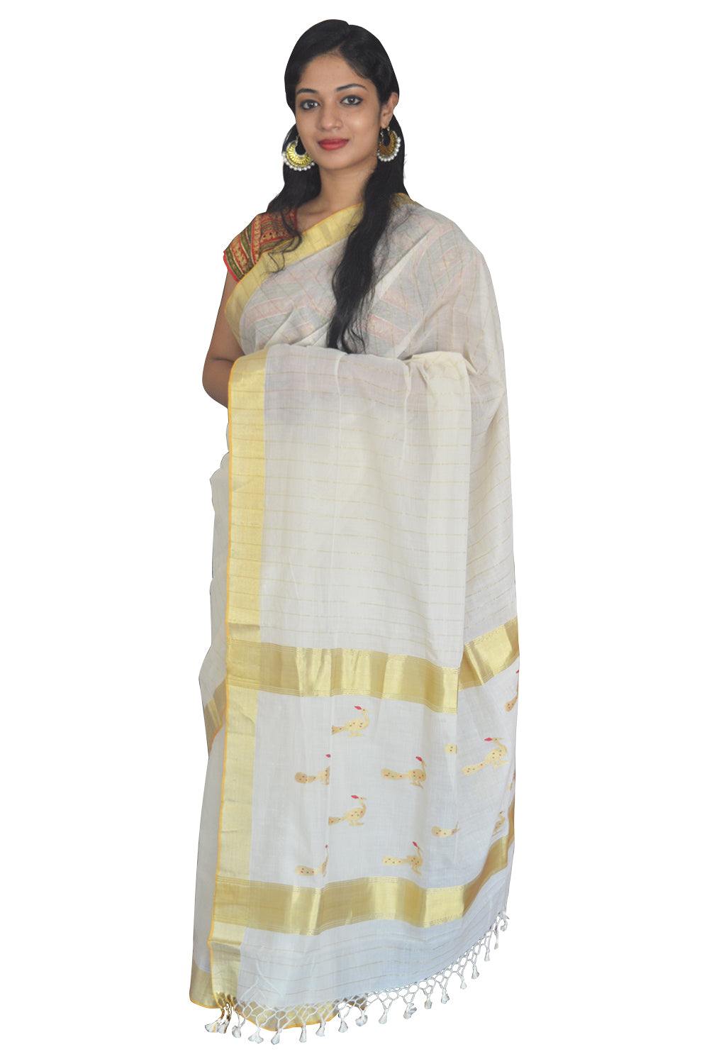 Southloom™ Balaramapuram Unakkupaavu Handloom Kasavu Saree