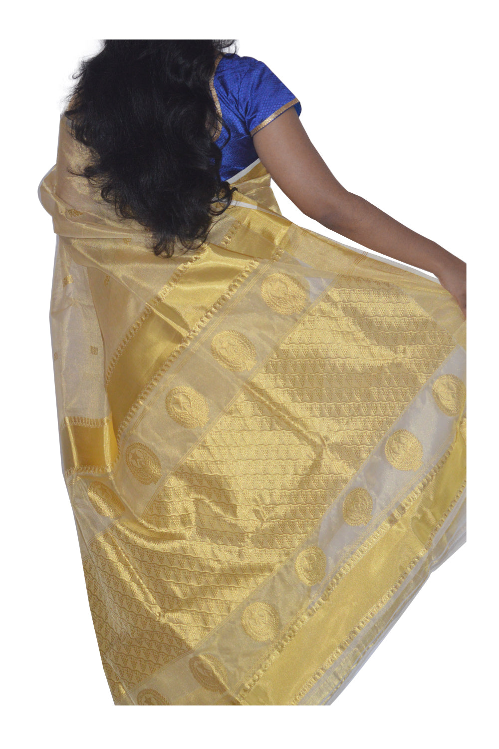 Southloom™ Original Premium Handloom Kasavu Woven Saree