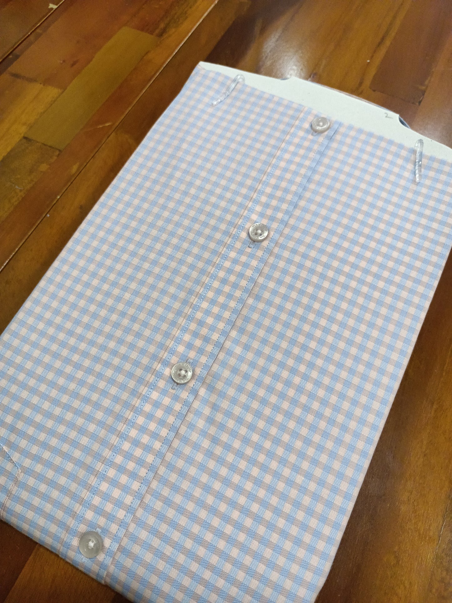 Pure Cotton Blue Checkered Shirt (40 FS)